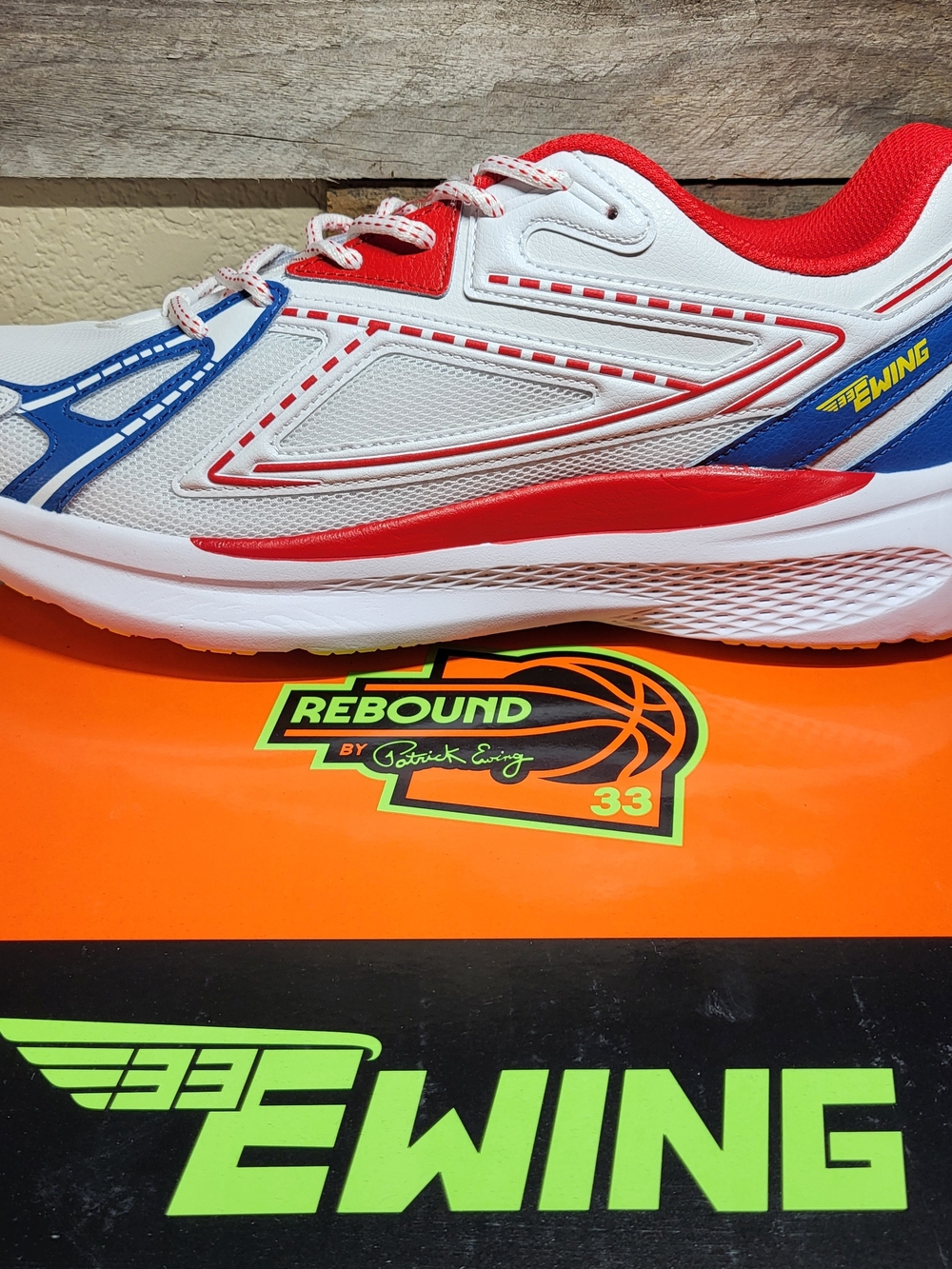 *NEW* Patrick Ewing Rebound Running Shoes Red/White/Blue Size Men’s 13